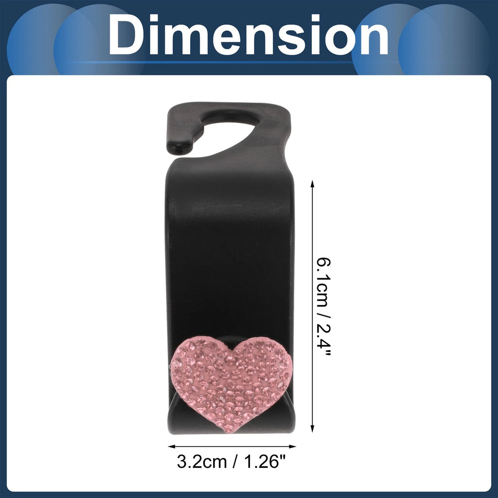 2 Pcs Universal Car Seat Headrest Hook for Hanging Purses (Pink)