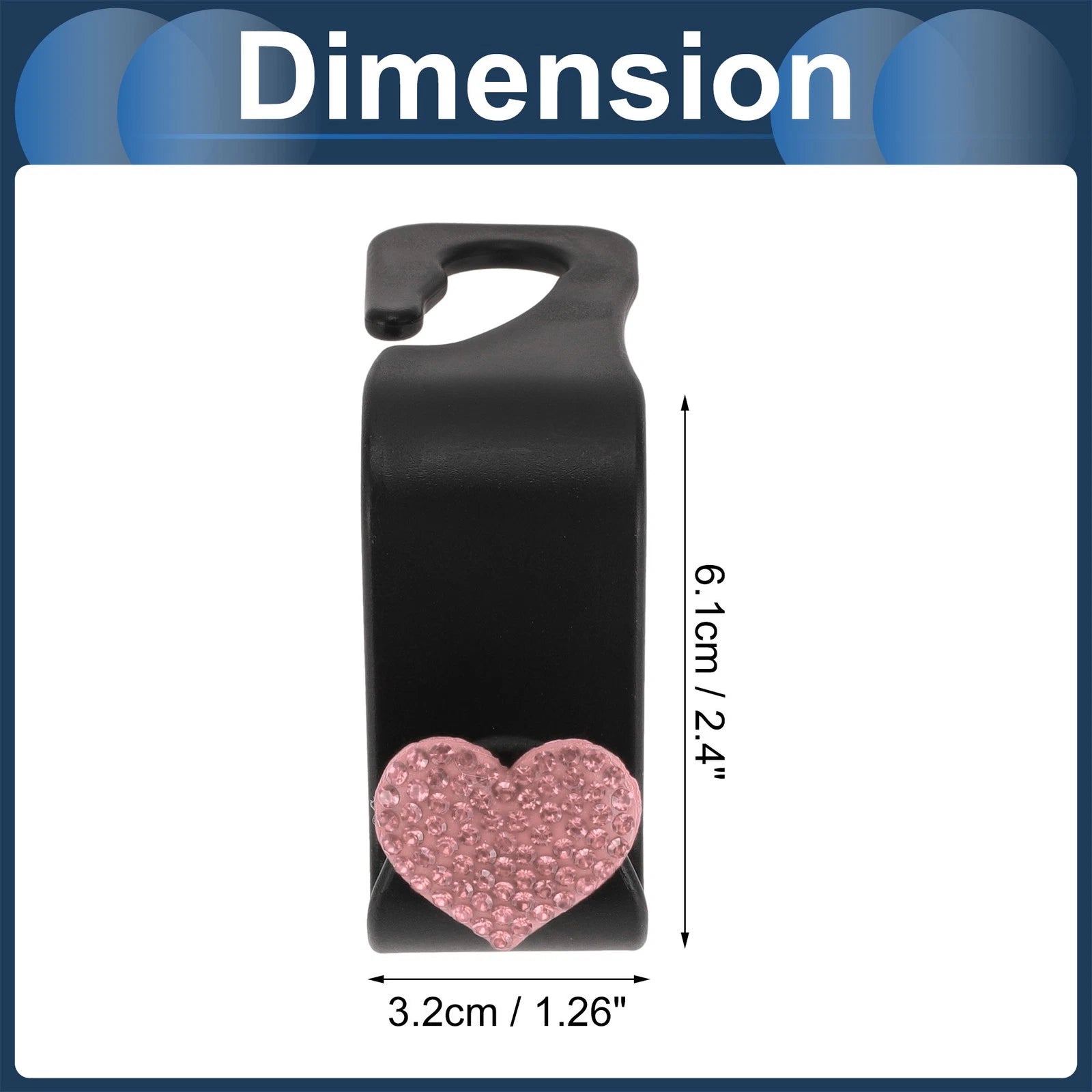 2 Pcs Universal Car Seat Headrest Hook for Hanging Purses (Pink)