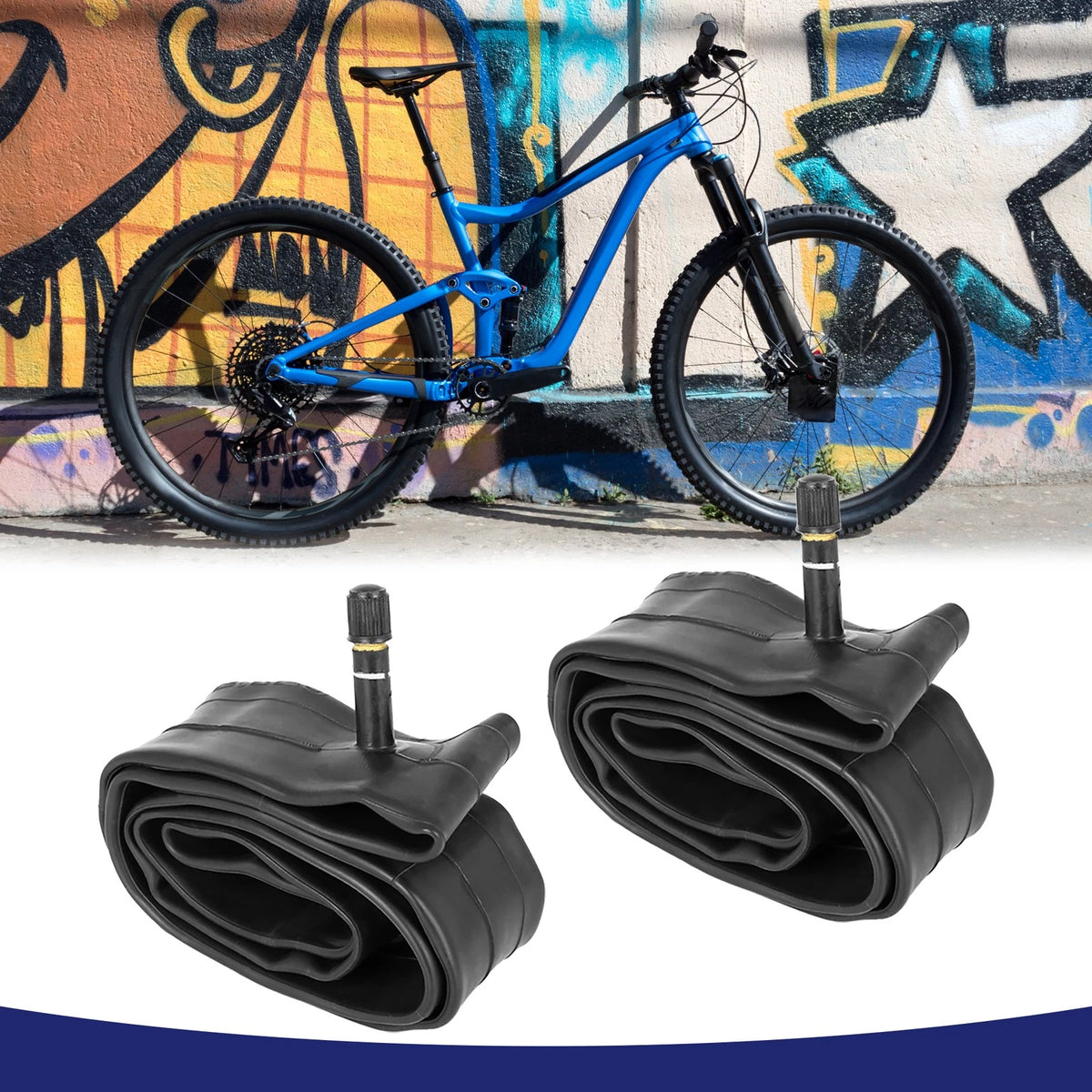 Bike Inner Tube 14 Inch Replacement Rubber US Valve for 14 x 1.75-2.125