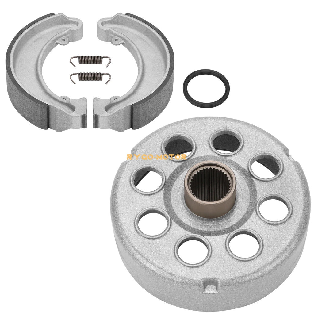 Rear Brake Drum Hub W/Shoes Kit for Honda Fourtrax 300 TRX300 (1988–2000)