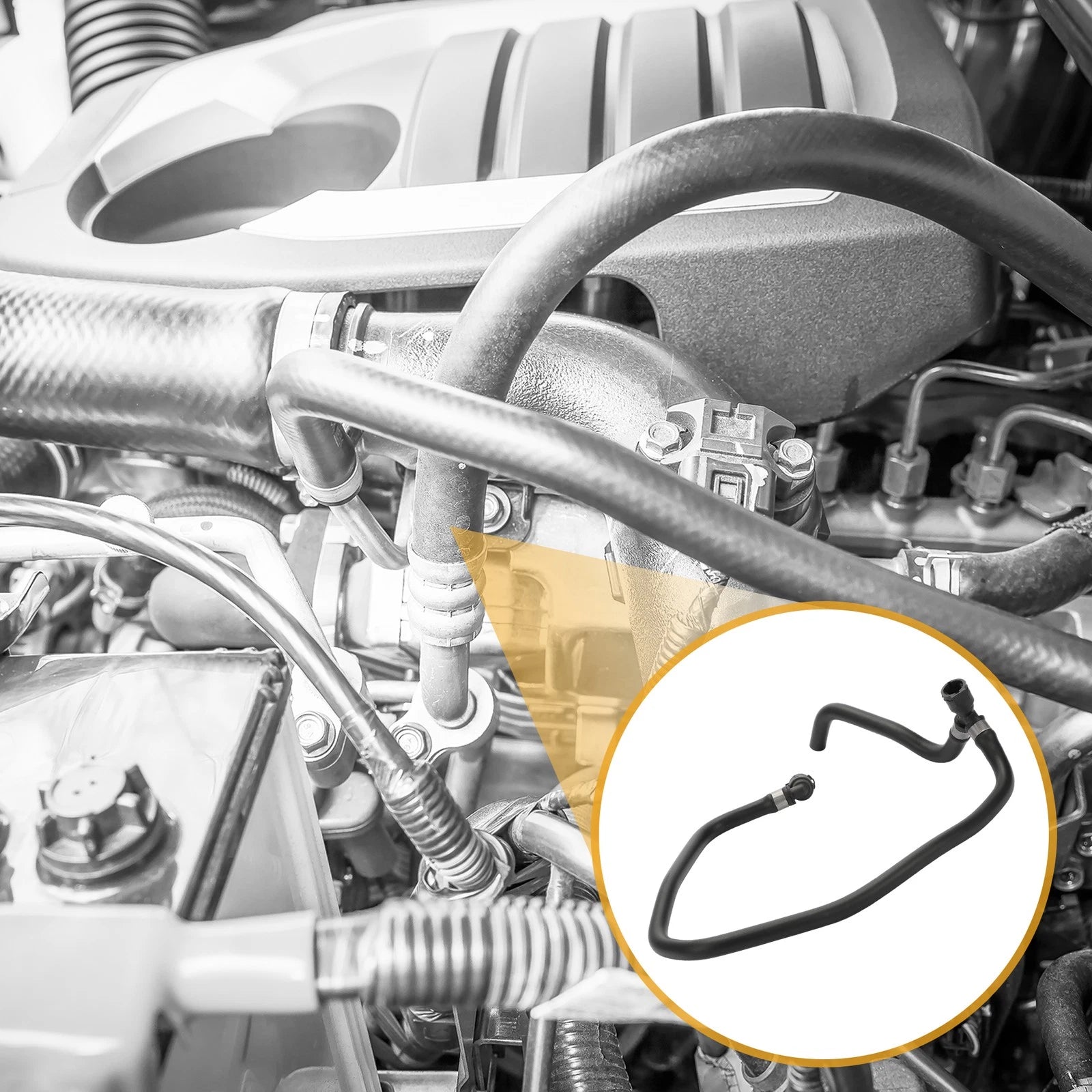 Engine Radiator Hose for BMW F20 F21 (2014–2019) Rubber Black Replacement
