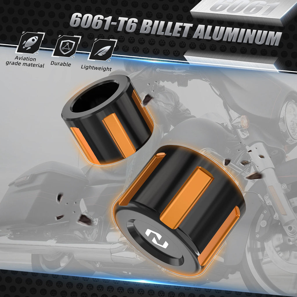 Front Wheel Axle Nut Cover Caps for Harley Electra Glide FLHTC (2000–2023)
