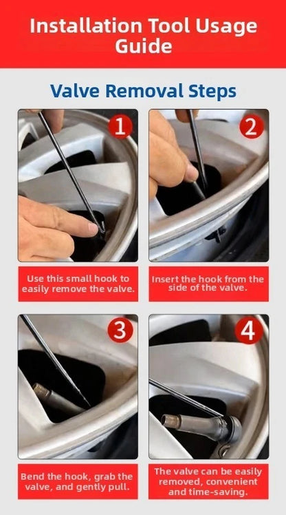 Valve Stem Tool Set for Most Vehicles (Quick Removal)