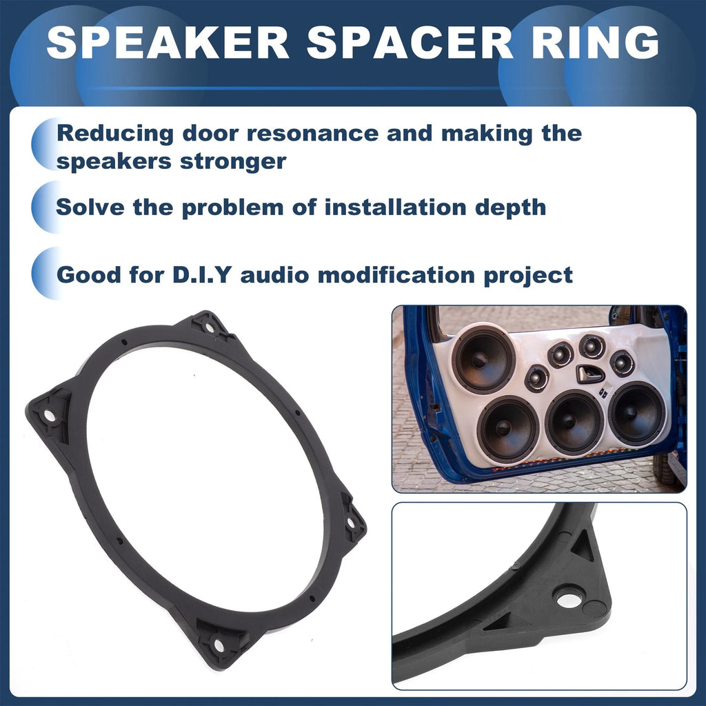 2X Speaker Spacer Ring Tweeter Adaptor for Hyundai 6.5"