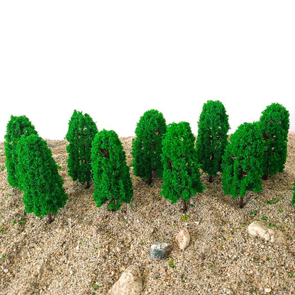 Set of 10 Green Model Trees for HO N Z Train Railway Layout