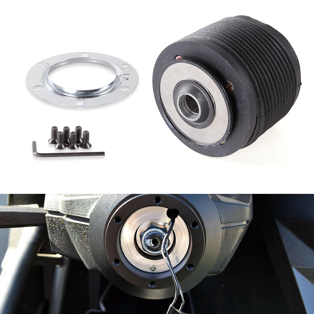 6 Bolt Racing Style Steering Wheel Hub Adapter for Ford Mustang (1979–2004)