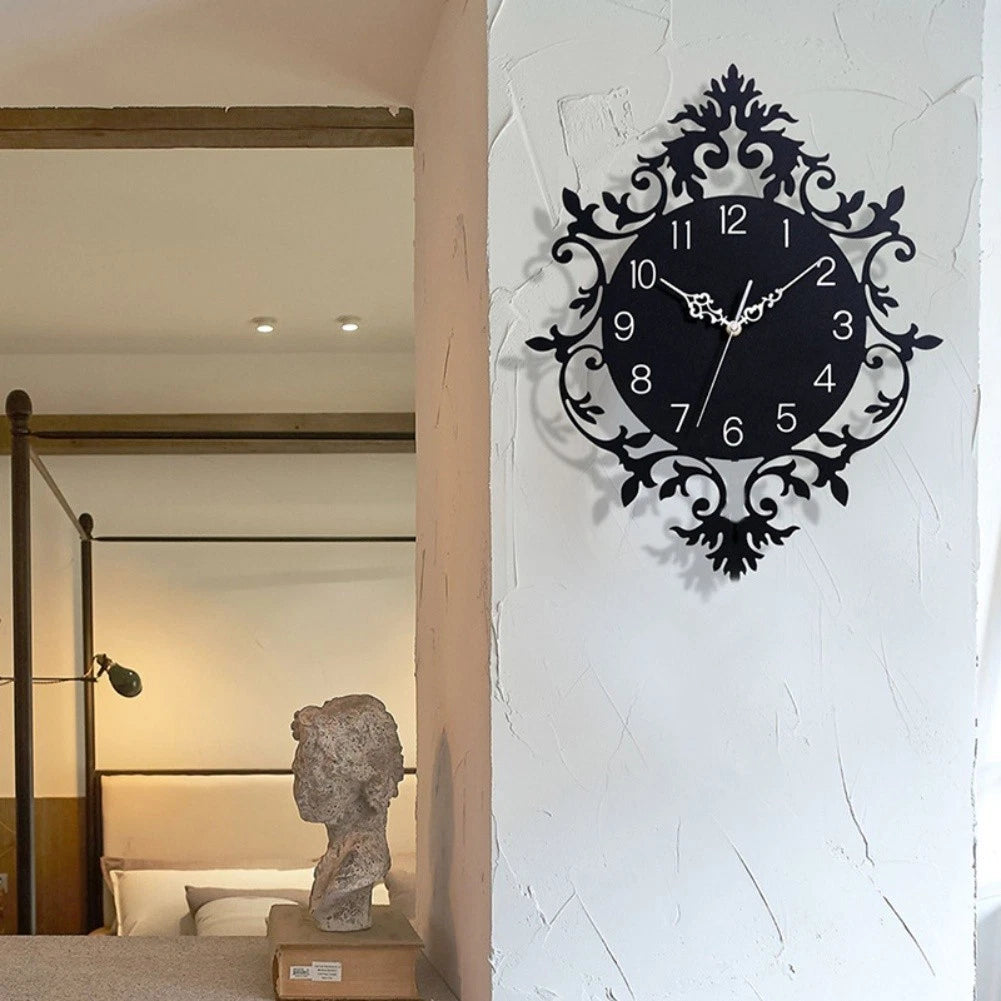 Large Face Silent Operation Battery Powered Wall Clock for Living Room