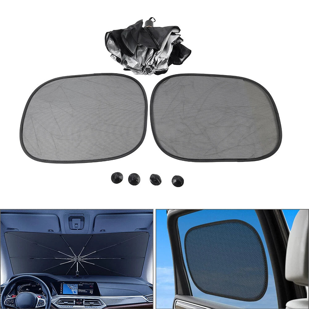 Windshield Sun Shade Umbrella for Universal Fit (S Size)