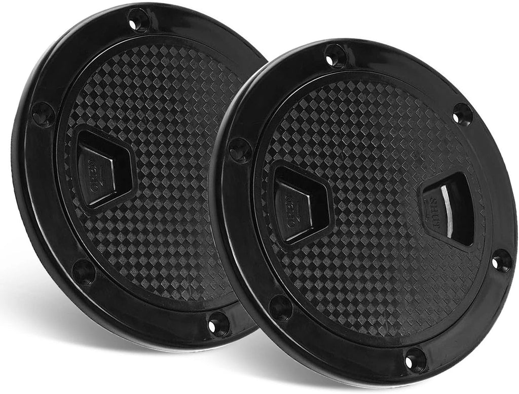 2Pcs 6" Round Non Slip Inspection Hatch w/Detachable Cover for Marine