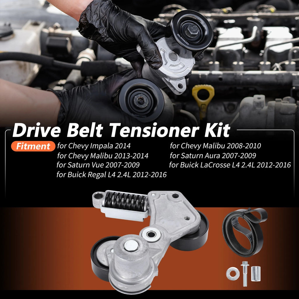 Drive Belt Tensioner Kit Replacement for Chevy Impala Malibu (2014–2018)