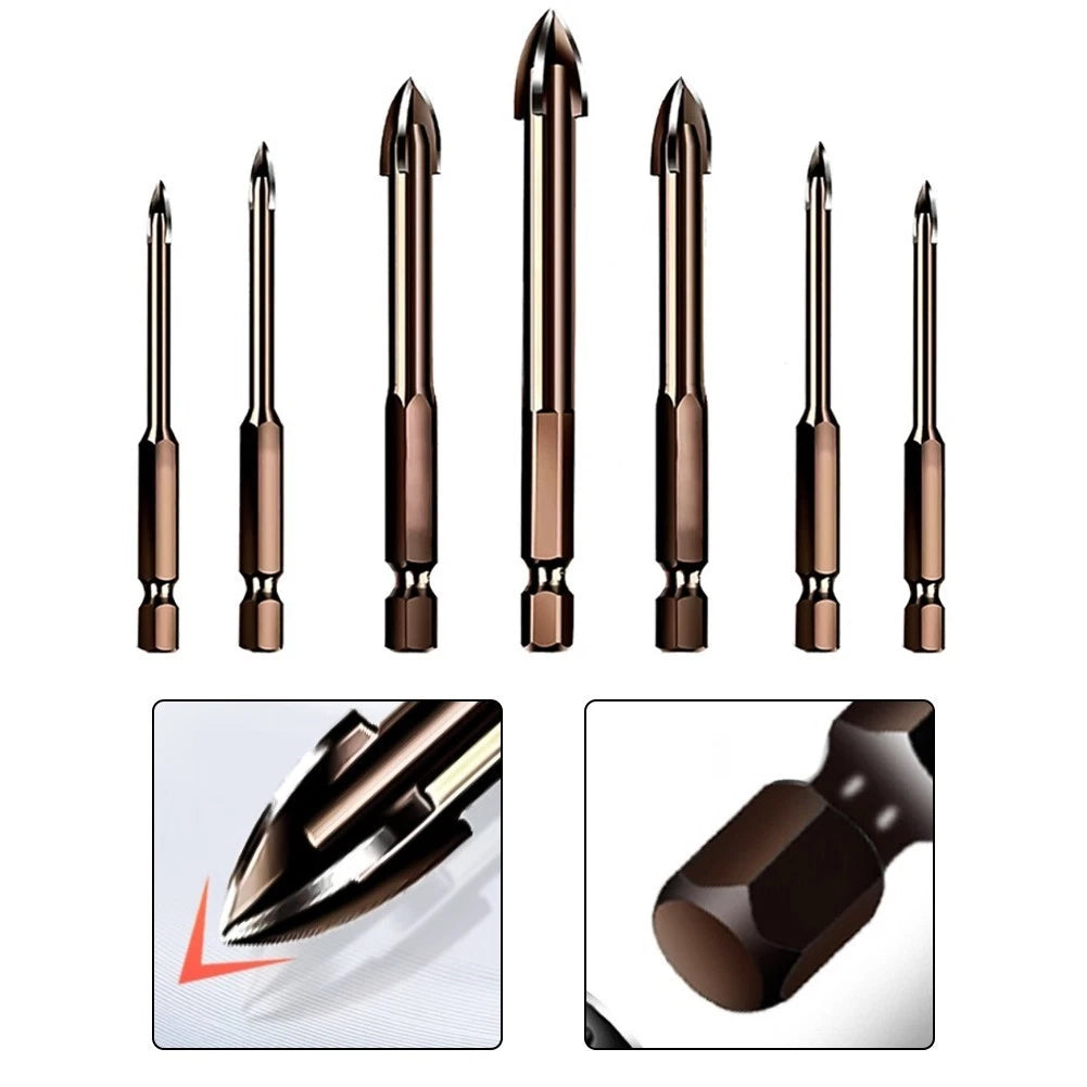 7-Piece Glass Drill Bit Set for DIY Renovations