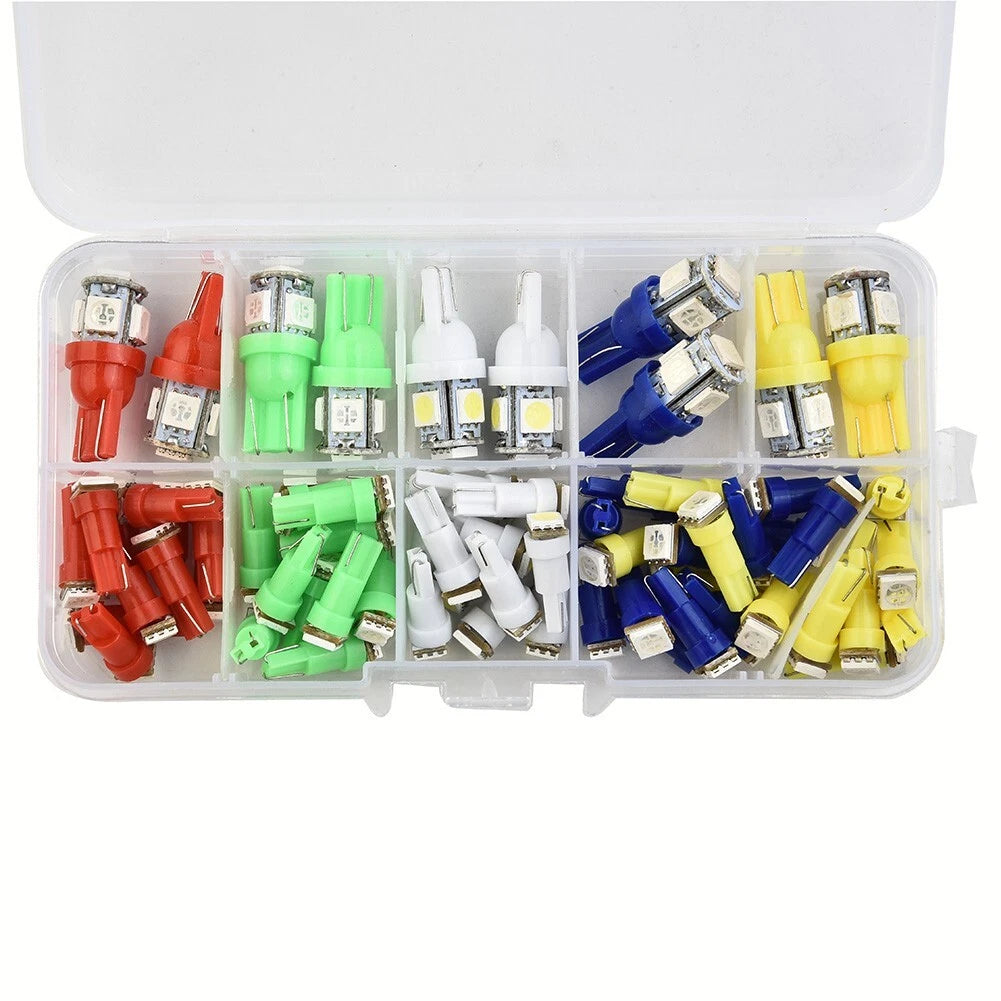 T5+T10 LED Instrument Panel Light Bulb for Universal Vehicles (DC 12V)