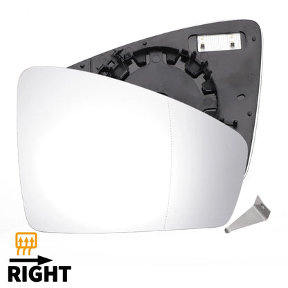 Right Side Mirror Glass w Heated Back for Volkswagen Tiguan (2016–2021)