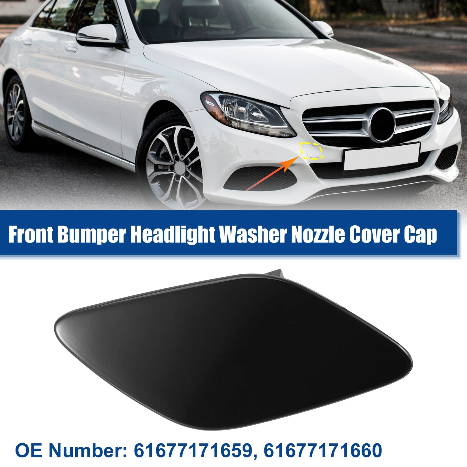 Front Right Headlight Washer Nozzle Cover for BMW 328i (2012–2013)
