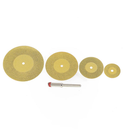 5x Mini Diamond Cutting Disc for Rotary Tools - TiN Coated Circular Blade