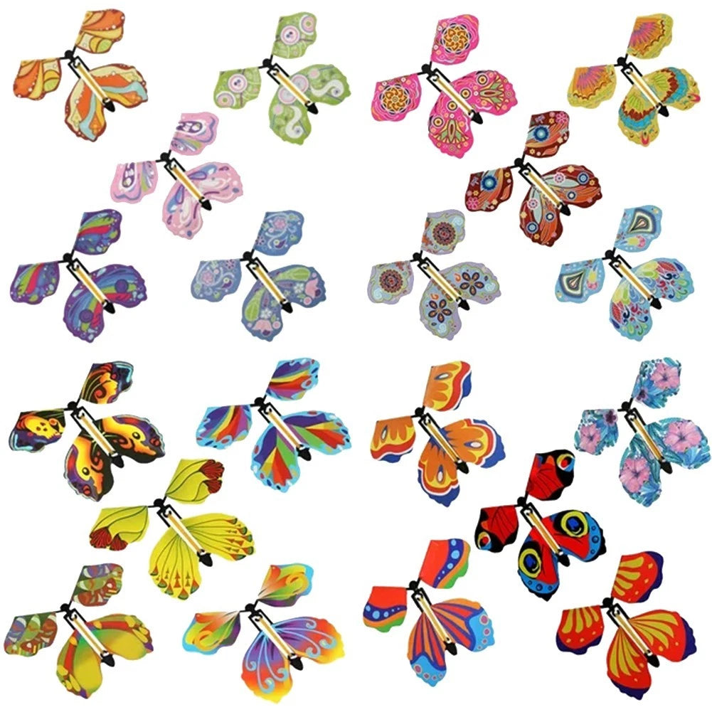 20X Sensory Wind Up Flying Butterfly Cards - Colorful Designs
