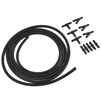 Flexible Rubber Windshield Washer Hose with Connector Kit for