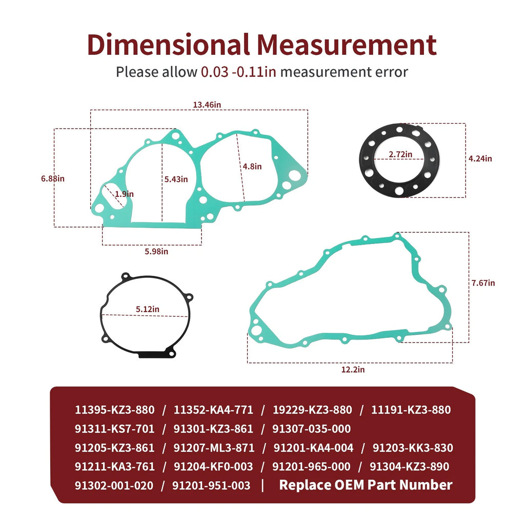 Complete Engine Gasket & Oil Seal Kit for Honda CR250R (1992–2001)