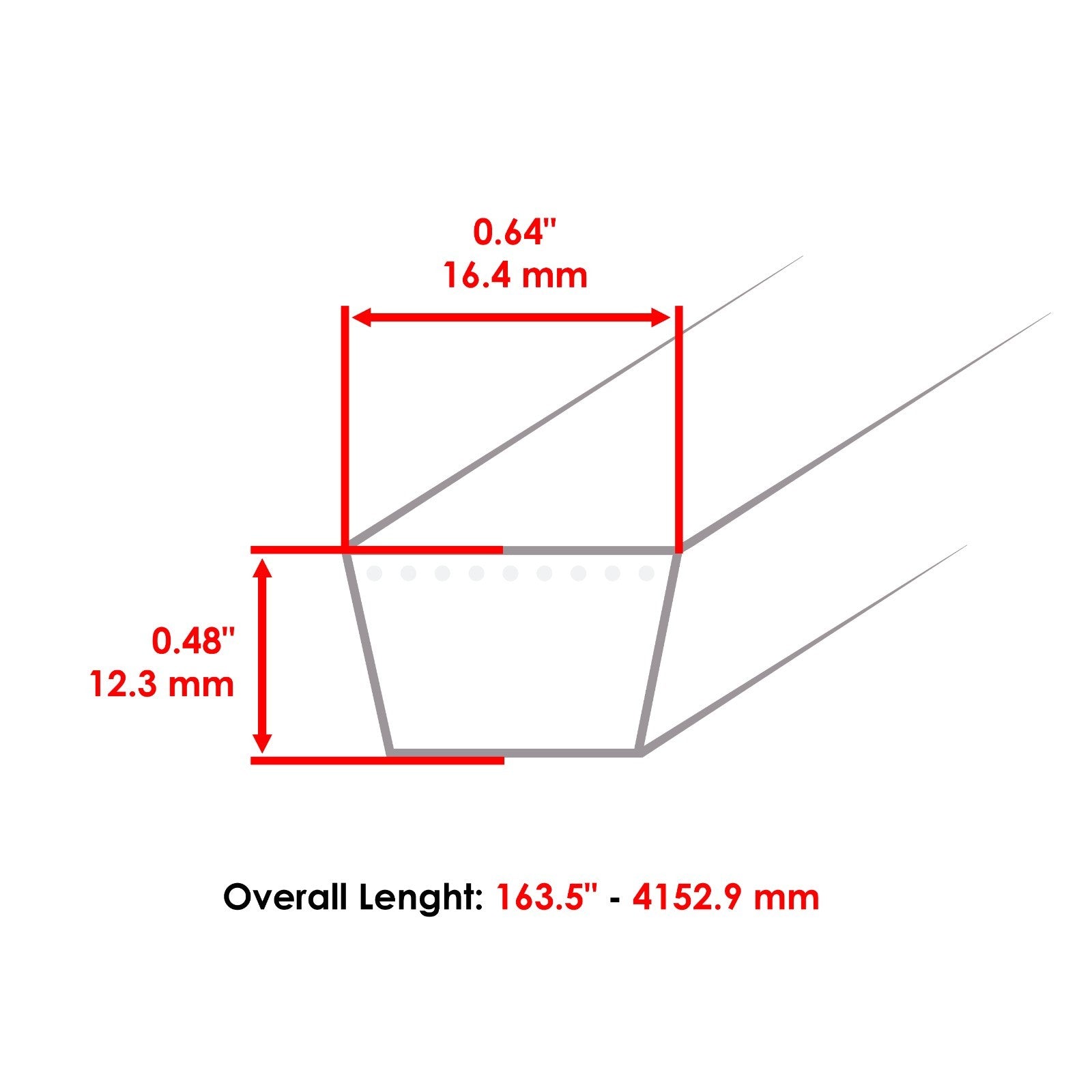 Deck Belt 61 in Replacement for Dixon Ultra 61 (2001–2006)