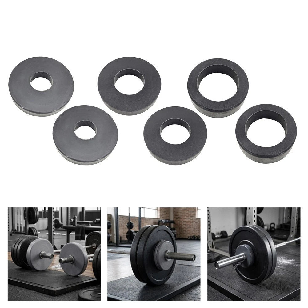Set of 4 Weight Plate Spacers for Barbell Plates - High-elasticity Rubber