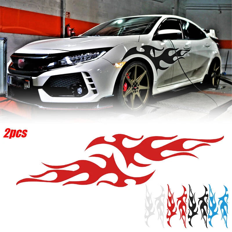 Flame Decal Set for Auto Graphic Body Car Truck Vinyl Sticker (12"x 48")
