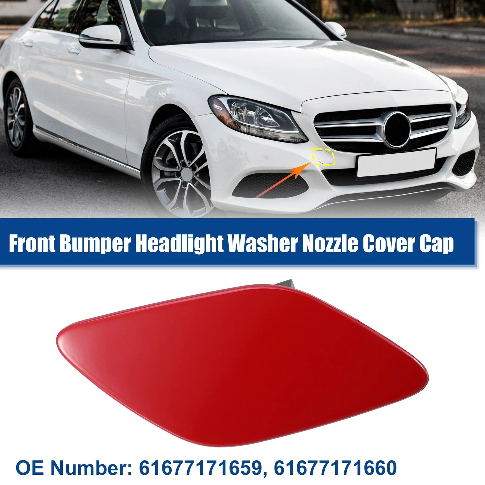 Front Right Headlight Washer Nozzle Cover Cap Fit for BMW 328i (2012–2018)