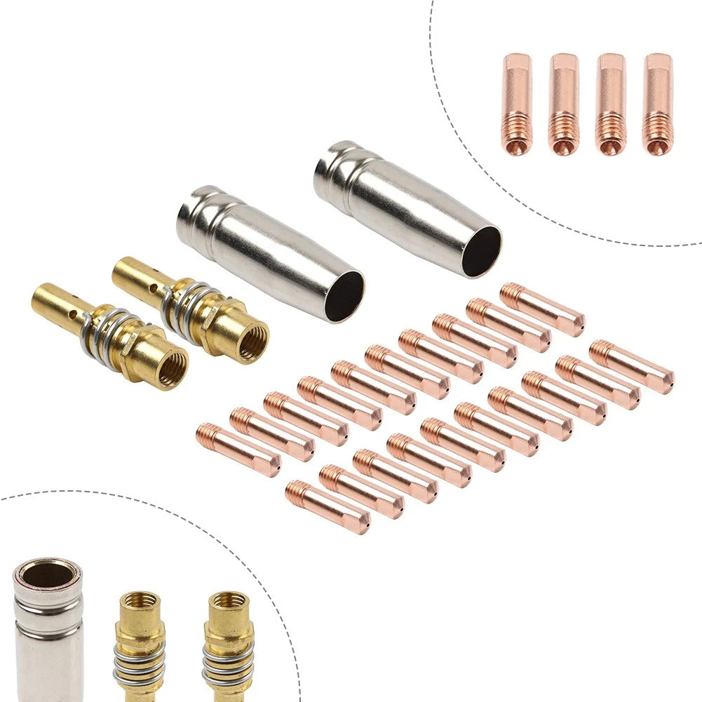 24pcs Contact Tip Nozzle Diffuser for MB 15AK MIG Welding Gun