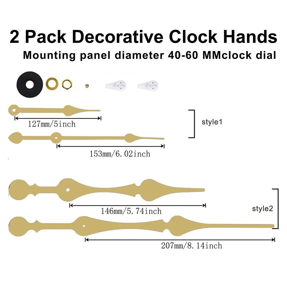 Robust Clock Mechanism with Metal Pointer for Custom Crafting Solutions