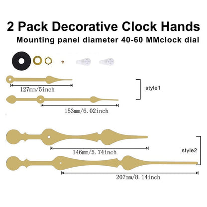 Robust Clock Mechanism with Metal Pointer for Custom Crafting Solutions