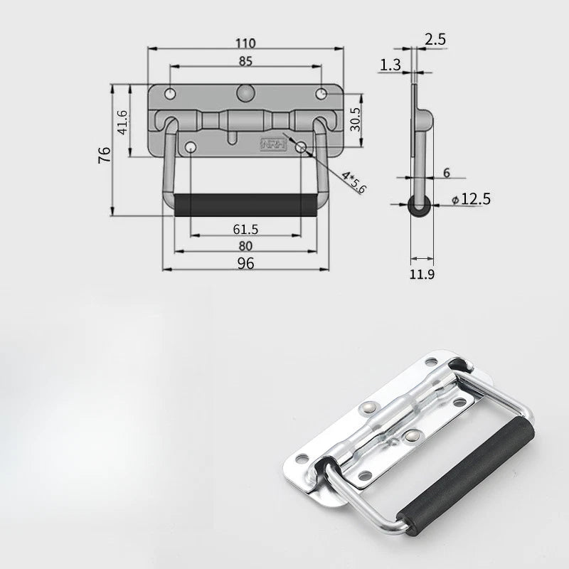 Stainless Steel Spring Loaded Folding Handle for Toolboxes