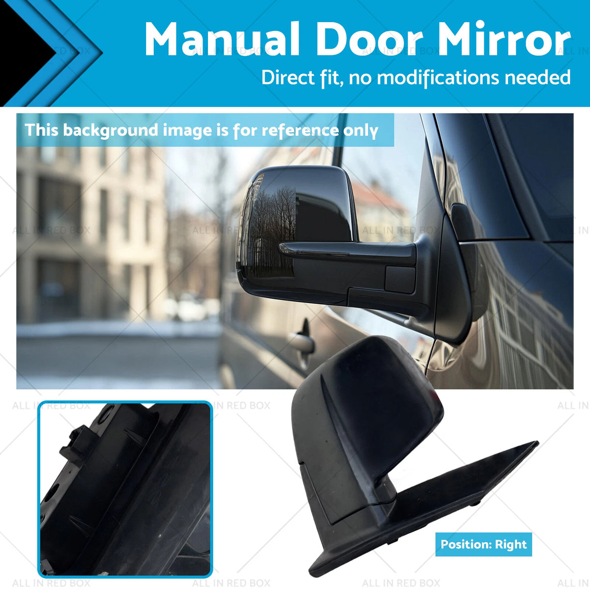 RH Driver Side Manual Door Mirror 3 Pins for Hyundai ILoad IMax (2008–2018)