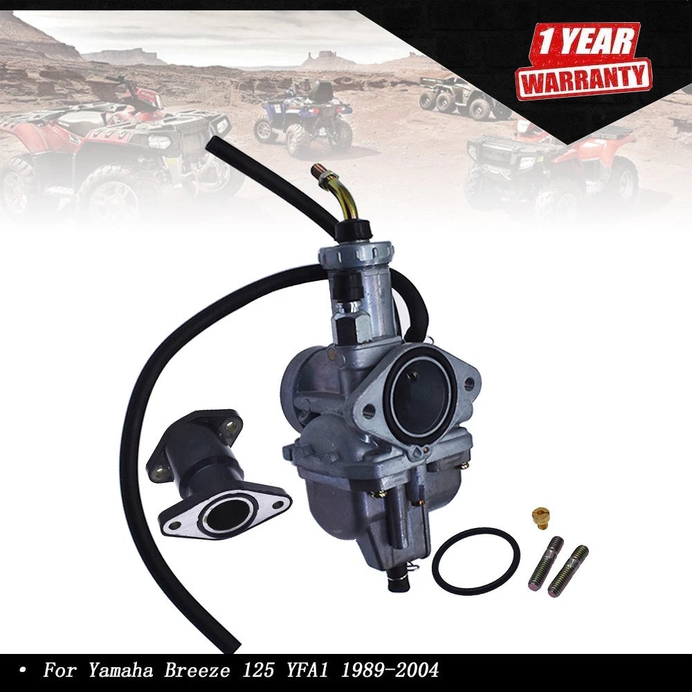 Intake Manifold Boot & Carburetor for Yamaha Breeze 125 YFA1 (1989–2004)