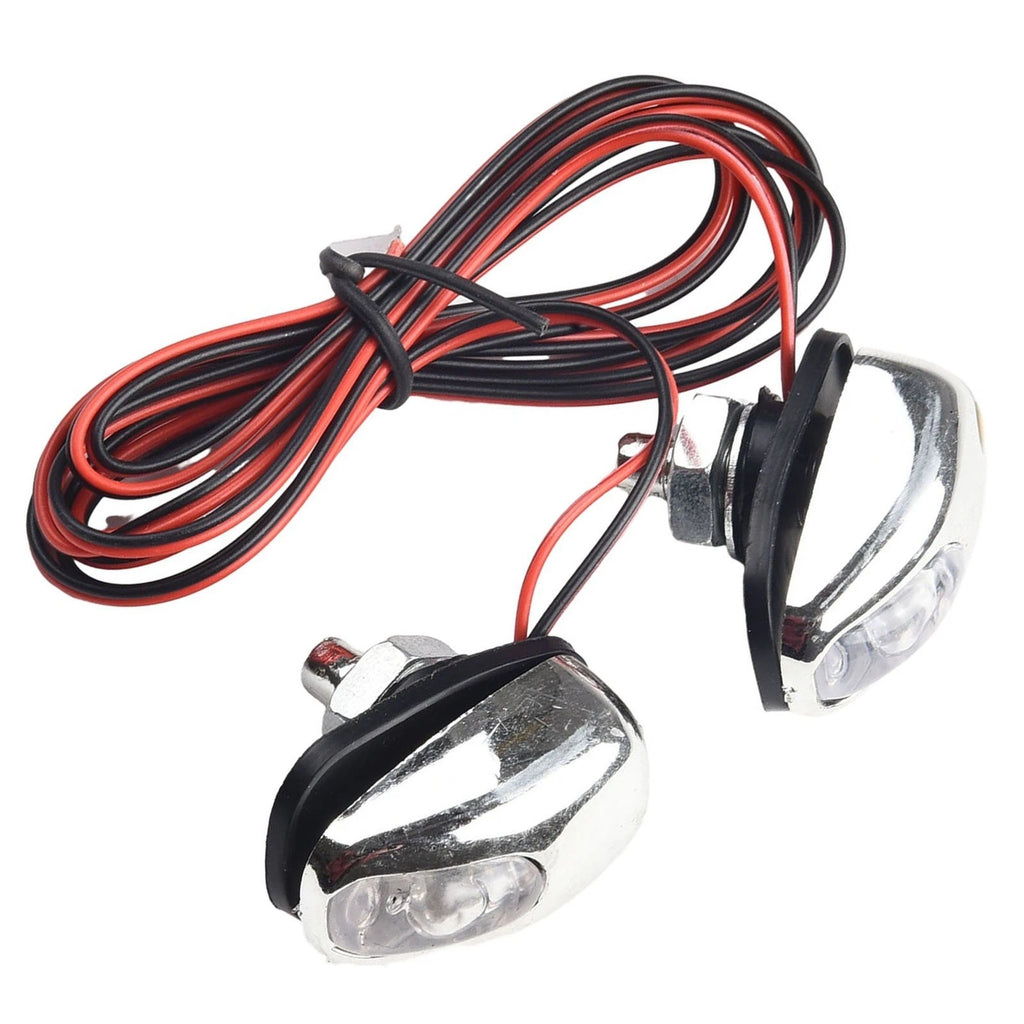 2X Universal LED Blue Light Windshield Wiper Water Jet Spray Nozzle