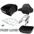 Matte Black Trunk Backrest Mount Rack for Harley Touring Glide (2009–2013)