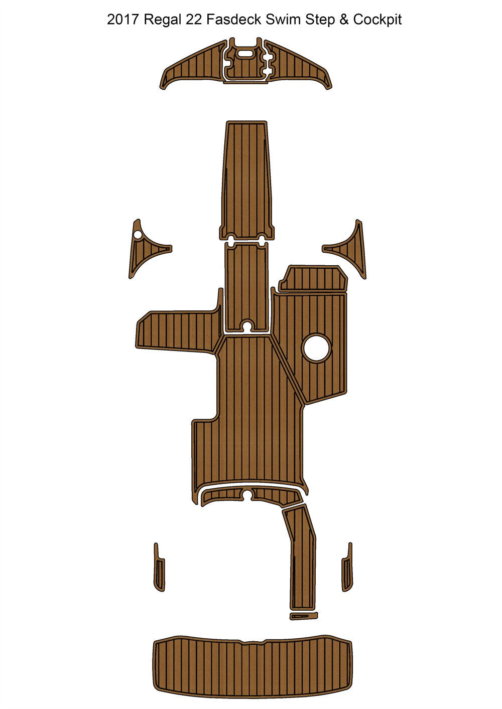 EVA Foam Teak Deck Flooring for Regal 22 Fasdeck (2017)
