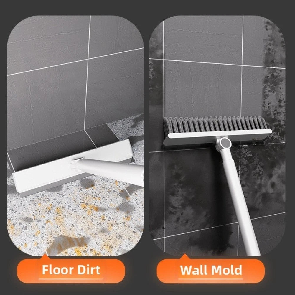 Plastic Floor Brush with Long Handle for Kitchen Tiles and Wall Gaps