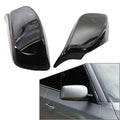 2X Glossy Black Rear View Mirror Cover Shell for BMW E60 E61 (2004–2007)