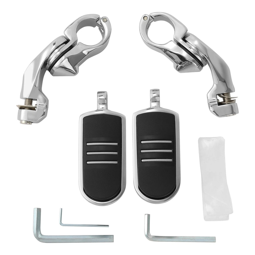 Chrome Engine Guard Footpeg for Harley (1 1/4", Short)