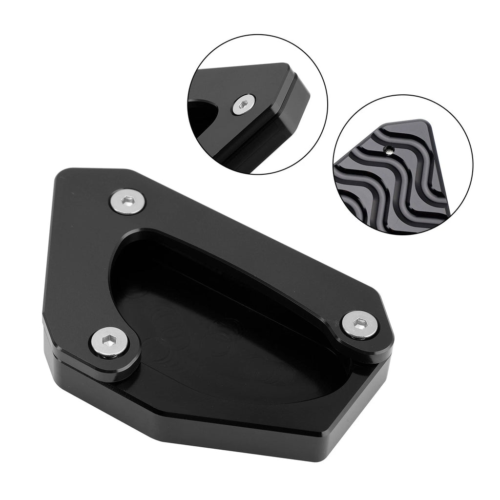 Kickstand Enlarger Plate Pad for Suzuki V-Strom 650 DL650 XT (2011–2024) Black
