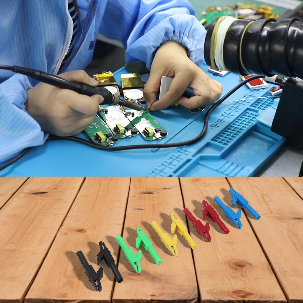 10PC Nickel Plated Copper Crocodile Clips for Improved Power Transmission