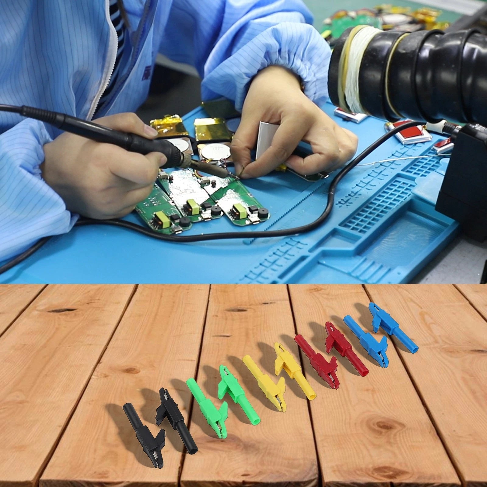 10PC Nickel Plated Copper Crocodile Clips for Improved Power Transmission