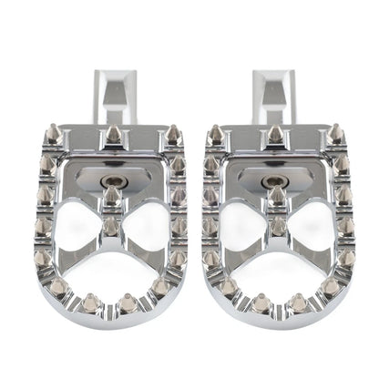 MX Style Wide Foot Pegs for Harley Softail (2018–2023) Chrome