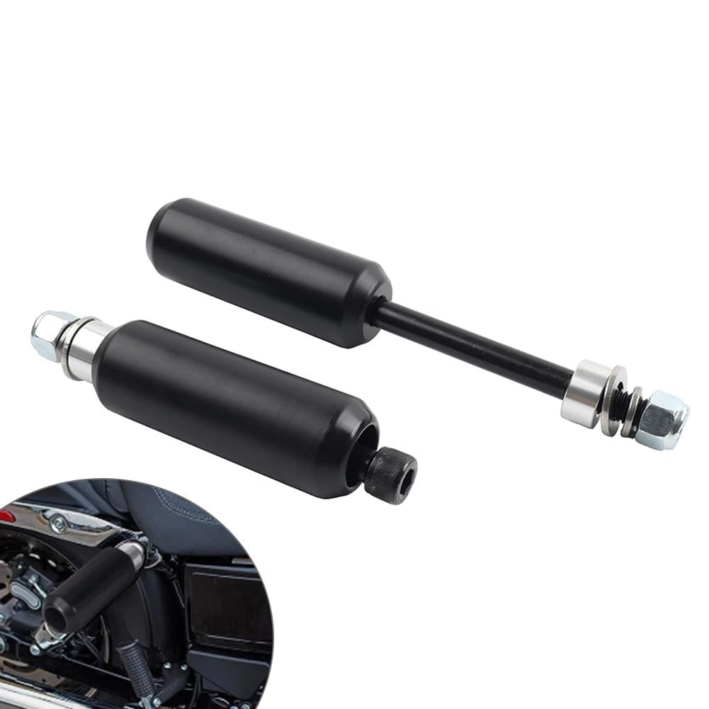 4.5" Left & Right Crash Bar Shock Frame Sliders Mounts For Harley Dyna 06-17