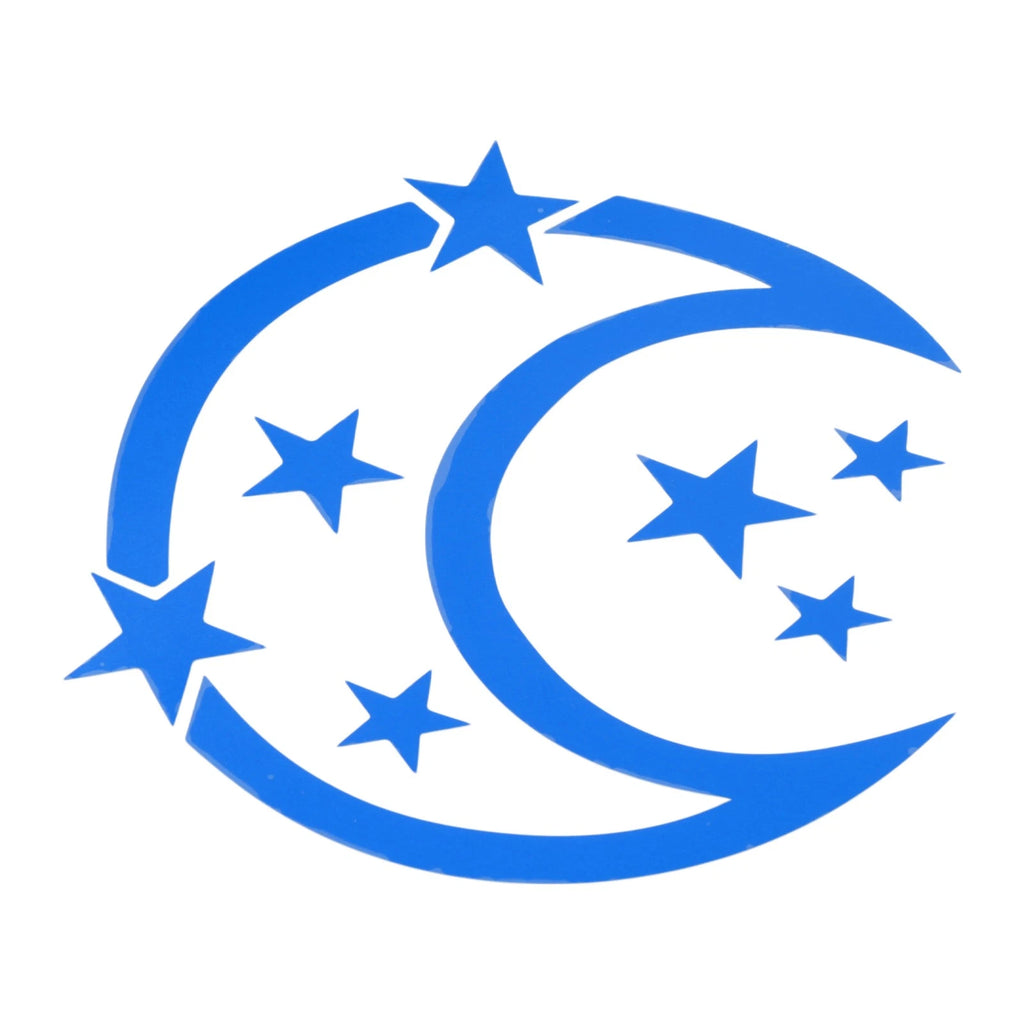 Reflective Bumper Decal for - Blue Moon & Stars