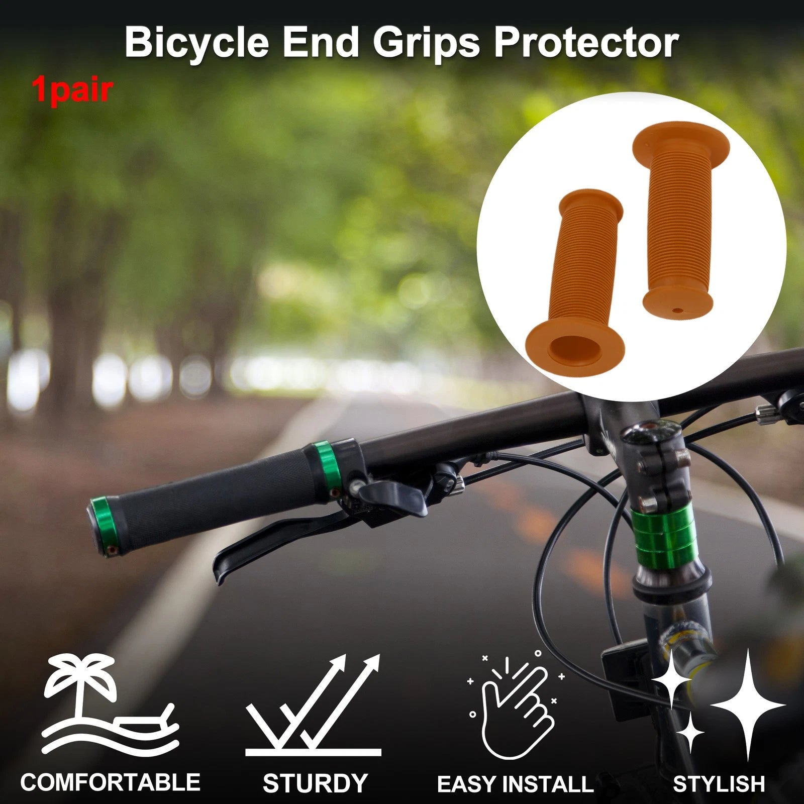 Handlebar Grip Covers 85mm Lightweight End Protector for Bike MTB 1 Pair
