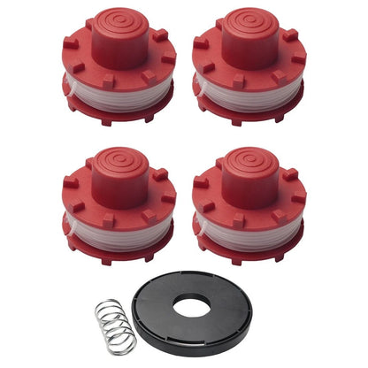 6 Pack ABS Trimmer Spools 2mm x 8M with Cap and Spring for Agillo 36255