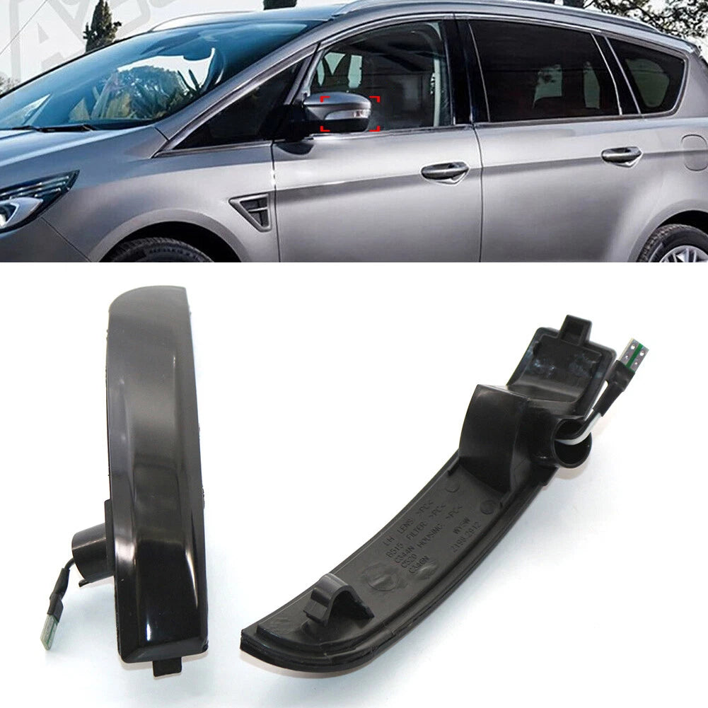 2Pcs Dynamic LED Side Mirror Turn Signal Light For Ford Escape Kuga Ecosport ABS