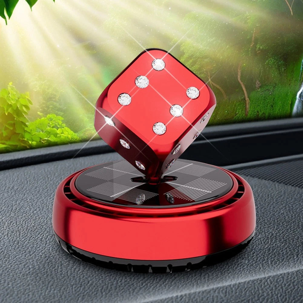 Dice Shaped Solar Air Freshener for Cars (Universal Fit)