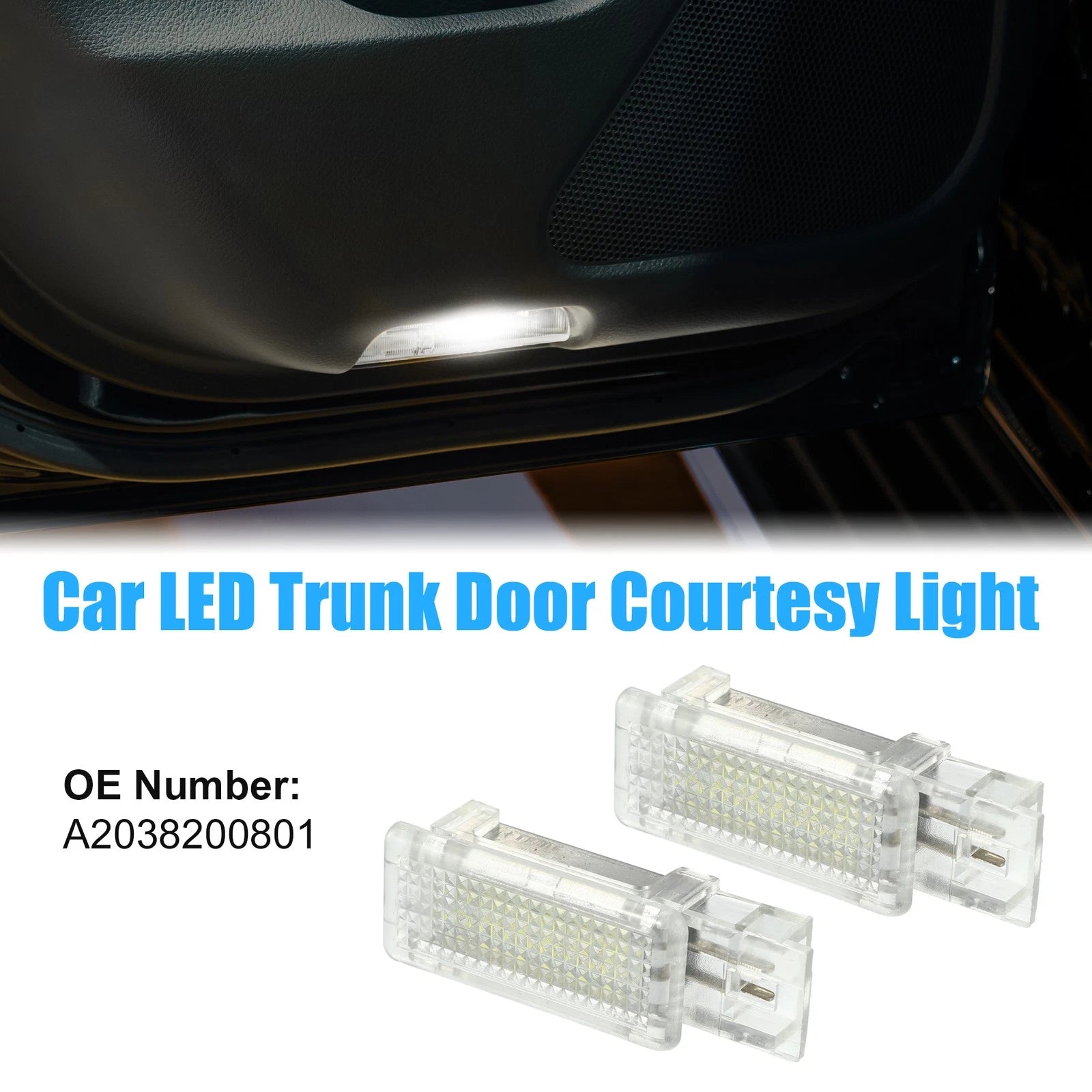 2 Pcs Side Door Courtesy Lights Under Seat Replacement for Mercedes-Benz CLA (2014–2019)