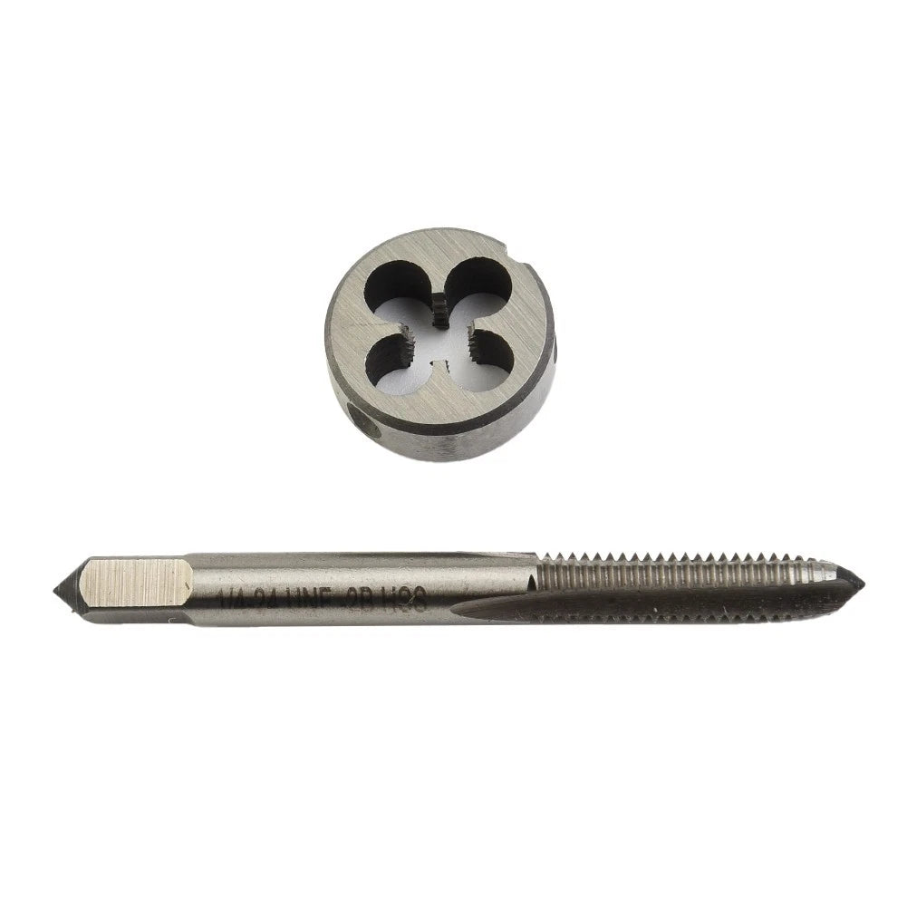 HSS 1/4-24 UNS Tap & Die Set for Right Hand Tapping